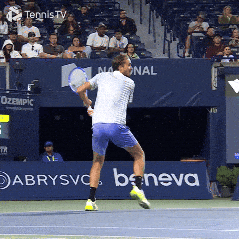 Tennis action GIF