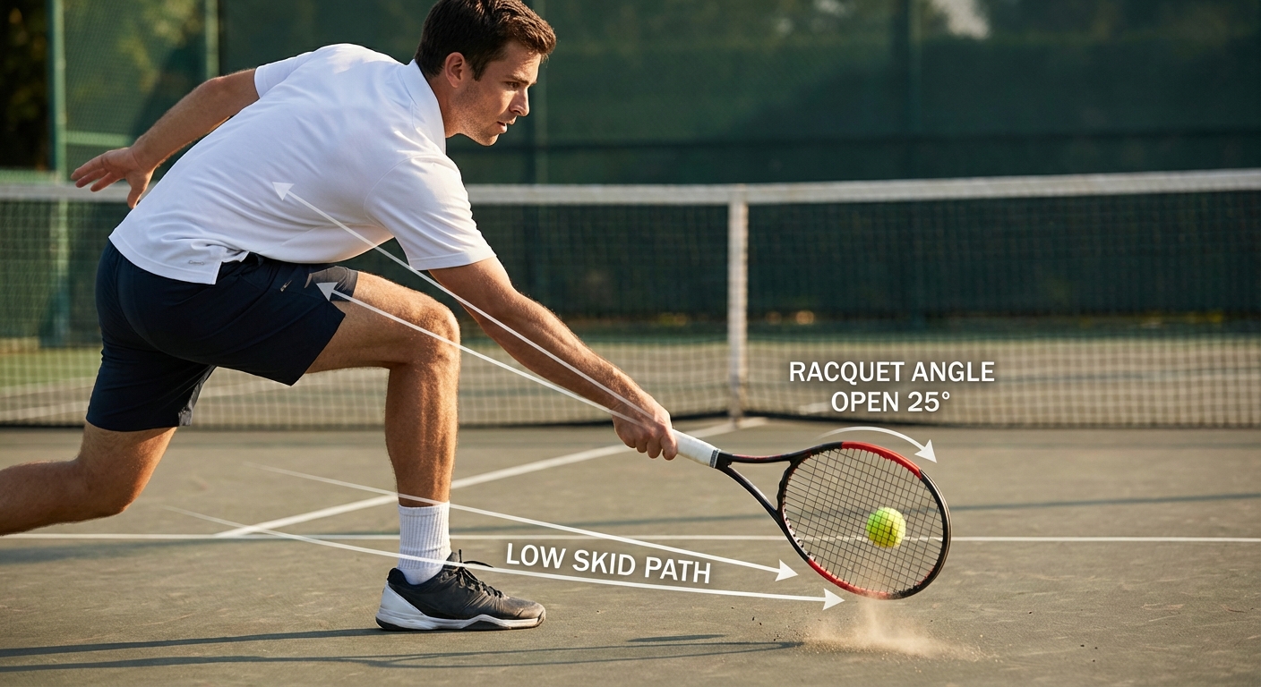 Slice backhand technique